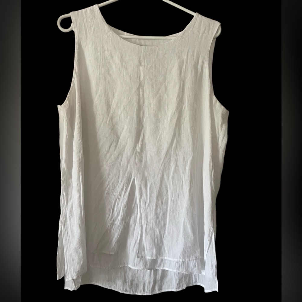 Christina B lovely sheer layered tank style blouse